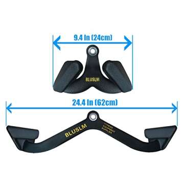 Lat Pull Down Bar for Cable Machine, Lat Pulldown Attachments T Bar V Bar Cable Attachment, Back Tri...