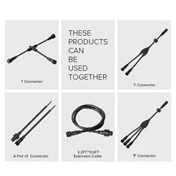 BTF-LIGHTING 5 Pin Waterproof Electrical Connector Set