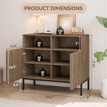 GAOMON Storage Cabinet - Modern Farmhouse Accent Console Table