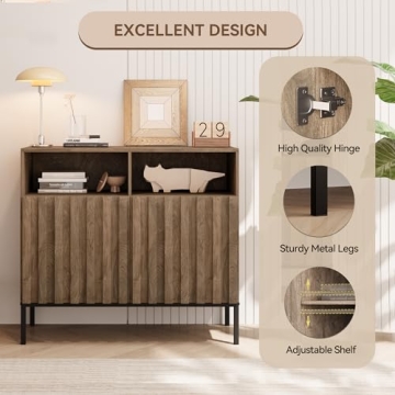 GAOMON Storage Cabinet - Modern Farmhouse Accent Console Table