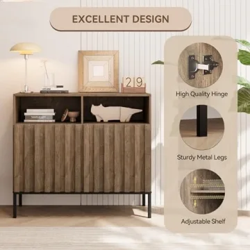 GAOMON Storage Cabinet - Modern Farmhouse Accent Console Table