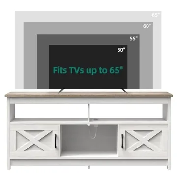 YITAHOME Farmhouse TV Stand with Storage for 60-65 Inch TVs