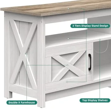 YITAHOME Farmhouse TV Stand with Storage for 60-65 Inch TVs