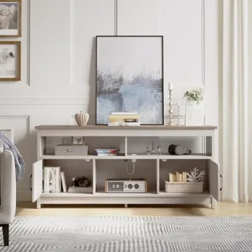 YITAHOME Farmhouse TV Stand with Storage for 60-65 Inch TVs