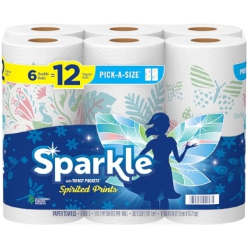 Sparkle Pick-A-Size Paper Towels with Spirited Prints