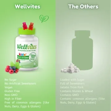 Wellvites Kids Multivitamin Gummies - Sugar Free, Vegan
