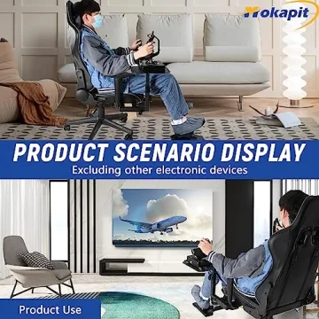 Mokapit Adjustable Flight Simulator Cockpit for Flight Sim Enthusiasts