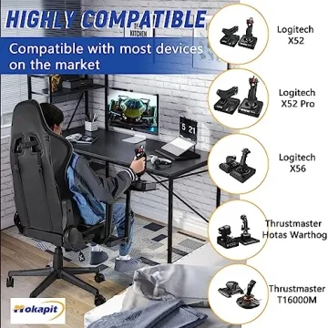 Mokapit Adjustable Flight Simulator Cockpit for Flight Sim Enthusiasts