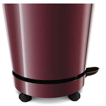 HBServices USA 12" Diameter 3.6 Gallon Self-Aerating + Self-Watering + High Drainage + Ventilated Deep Reservoir Modern Round Planter, Maintains Healthy Roots, for Indoor & Outdoor Garden (Plum)