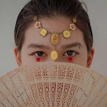 Emsiok 3-Pack Vintage Wooden Folding Fans, Sandalwood Hand Fans with Tassel for Women, Foldable Wedding Favors, Baby Showers