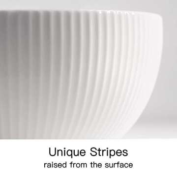 getstar Dessert Bowls, 4.5 in 10 oz Small Porcelain Bowl Set of 6, Microwave & Dishwasher Safe Ceram...