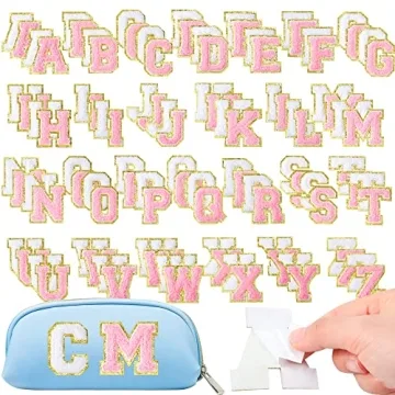 104 Pieces Self Adhesive Chenille Letter Patches for Creative Personalization