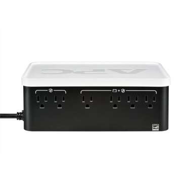 APC UPS Battery Backup & Surge Protector, 500VA UPS with 4 Backup Battery Outlets, Type C USB Charging, BE500G3 Back-UPS