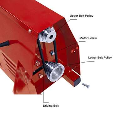 Goplus 1/2HP 4 Speed 40" Power Wood Turning Lathe 14" x 40" Benchtop Wood Lathe