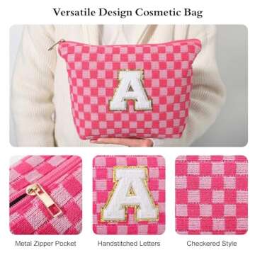 YOOLIFE Personalized Initial Cosmetic Bag - Perfect Gift