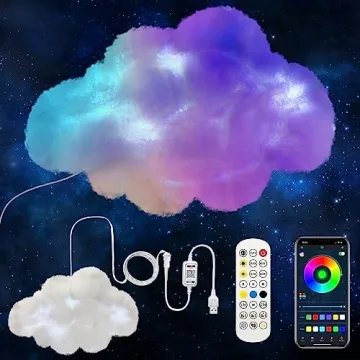 WOOHERLOO LED Wall Cloud Light for Bedroom, Stick-on Cloud Lamp Smart APP and Remote Control, Fluffy...