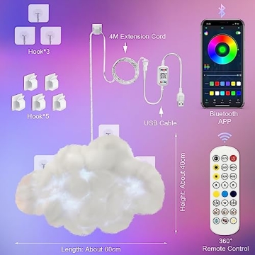 WOOHERLOO Cloud Light RGB Music Sync for Kids Room