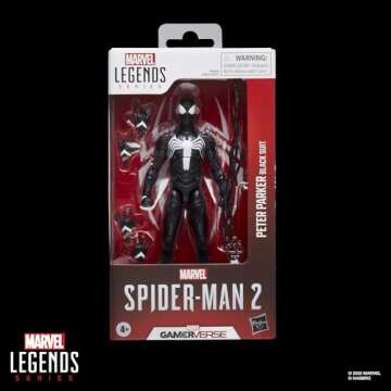 Marvel Legends Series Gamerverse Peter Parker Black Suit, Spider-Man 2 Video Game-Inspired Collectib...