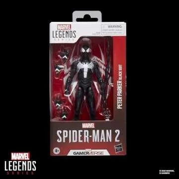 Marvel Legends Series Gamerverse Peter Parker Black Suit, Spider-Man 2 Video Game-Inspired Collectib...