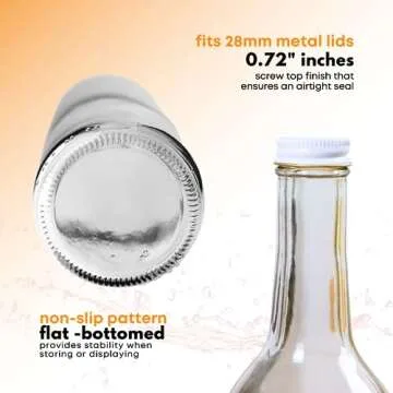 FastRack - W5 Wine Bottles, Bordeaux Liquor Bottles, Clear Wine Bottles, 750 ml Empty Bottles, Empty Bottles for Drinks, Clear/Flint Bordeaux Wine Bottles, 12 per Case