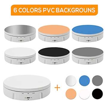 Motorized Photography Rotating Display Stand with Backgrounds