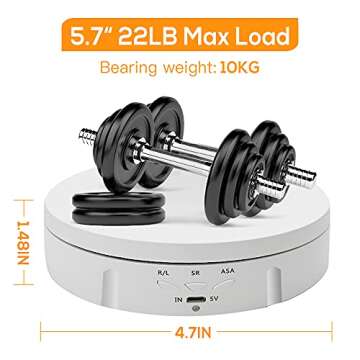 Motorized Photography Rotating Display Stand with Backgrounds