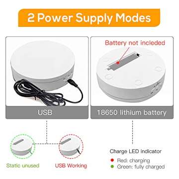 Motorized Photography Rotating Display Stand with Backgrounds