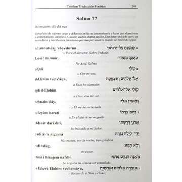 Salmos de David Tehilim Hebreo Español con Fonética