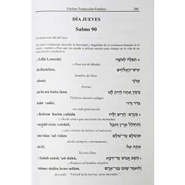 Salmos de David Tehilim Hebreo Español con Fonética
