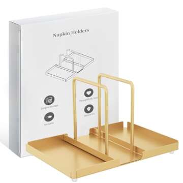 Stylish Gold Napkin Holder for Dining and Table Use - Audmore