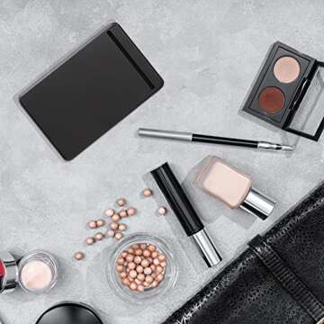 Makeup Travel Mirror with Led Lights, Lighted Travel Portable Beauty Mirror, 1x/3x Rechargeable Led Small Mirror, Dimmable Touch Screen, Tabletop Desk LED Foldable Cosmetic Mirror with Lights Black