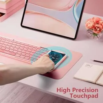 Compact Foldable Bluetooth Keyboard with Touchpad for Travel