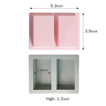 COKWO Silicone Soap Molds for Baking & Crafting Fun