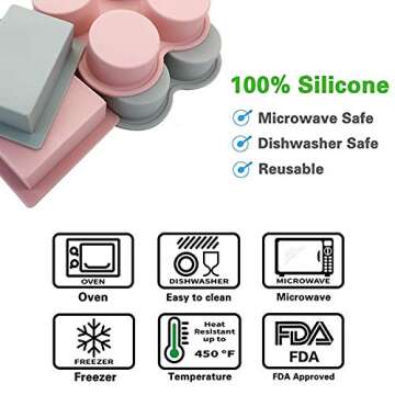 COKWO Silicone Soap Molds for Baking & Crafting Fun