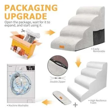 Topmart Foam Dog Steps - Non-Slip Pet Stairs