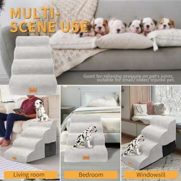 Topmart Foam Dog Steps - Non-Slip Pet Stairs