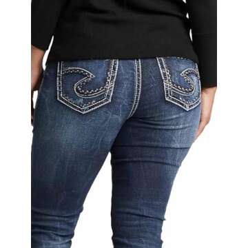 Plus Size Suki Curvy Fit Mid Rise Straight Leg Jeans