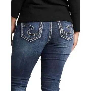Plus Size Suki Curvy Fit Mid Rise Straight Leg Jeans