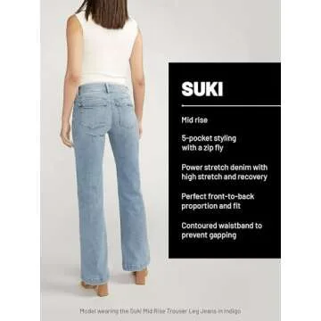 Plus Size Suki Curvy Fit Mid Rise Straight Leg Jeans