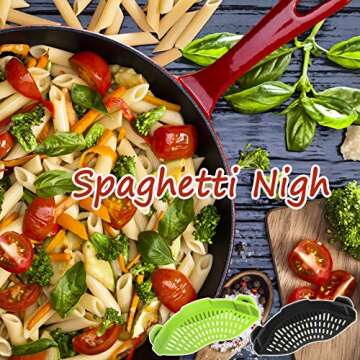 AUOON Clip-On Strainer 2PACK for Pots and Pans