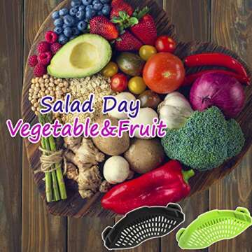 AUOON Clip-On Strainer 2PACK for Pots and Pans