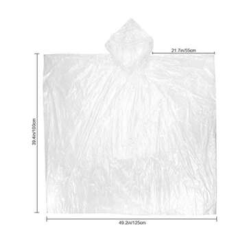 Durable Waterproof Rain Ponchos for All Occasions - 10 Pack