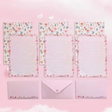 Cute 90PCS Writing Paper & Envelopes Set - 10 Styles