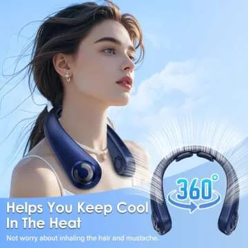 Portable Neck Fan - Rechargeable, Lightweight & Stylish