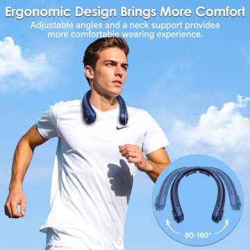 Portable Neck Fan - Rechargeable, Lightweight & Stylish