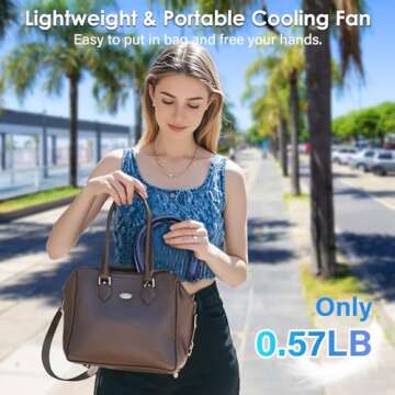 Portable Neck Fan - Rechargeable, Lightweight & Stylish