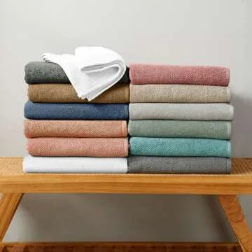 Soft White 6 Piece Cotton Bath Towel Set - Durable & Eco-Friendly