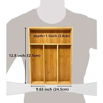 Eco-Friendly Bamboo Silverware Organizer for Every Home