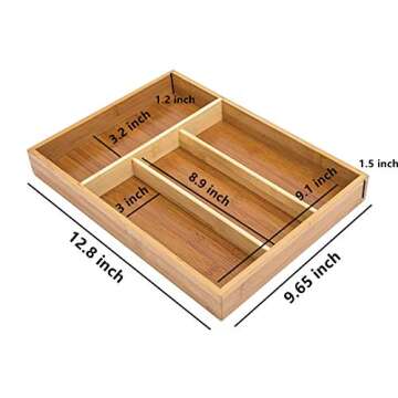 Eco-Friendly Bamboo Silverware Organizer for Every Home