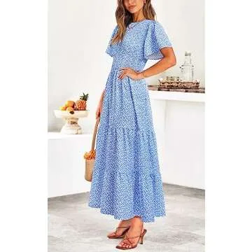 Stylish PRETTYGARDEN Floral Maxi Dress for Women 2025